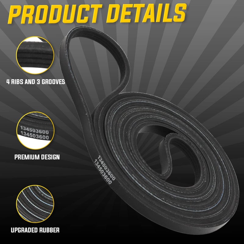 Seentech 134503600 Dryer Drum Belt by Seentech, Compatible for Electrolux Dryers-Replaces: AP3865318, P3865318, 1156784, 134163400, 134503600, 148270, 5303283471, AH1148434, EA1148434 - Image 3